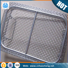 Stainless Steel 304 Sterilization Wire Mesh Basket With Lid for Surgical Instruments Disinfection